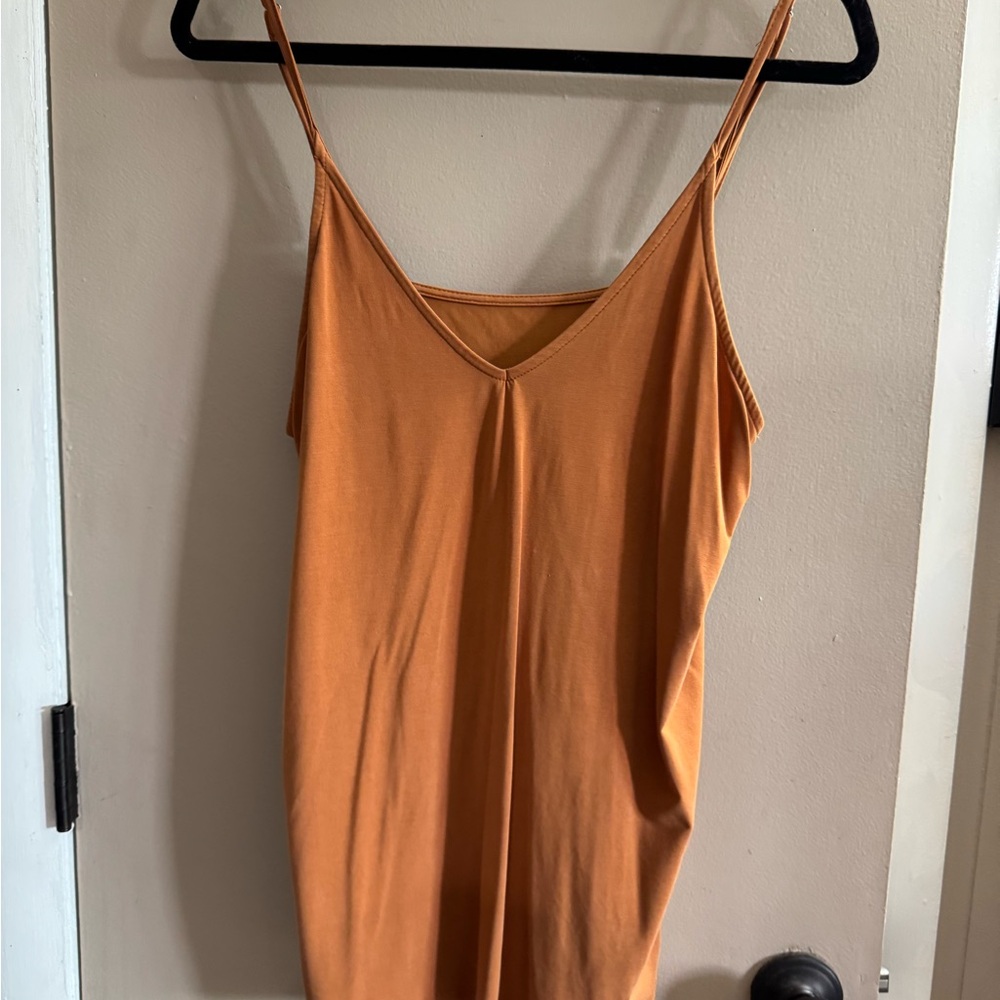 Women's Tan Spaghetti Strap Top